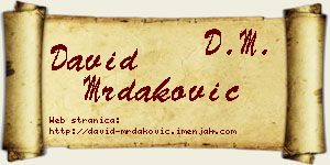 David Mrdaković vizit kartica